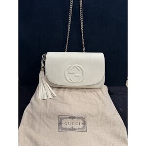 Gucci Soho Disco Ivory Signature Collection Gold Chain SPB-JB 336349